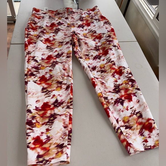 Terra & Sky Watercolor Floral Plus Size Mid Rise Jegging Size 1X-16W-18W NWT - Picture 4 of 7
